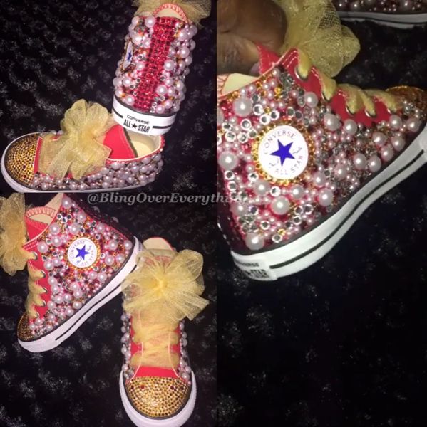 Children - All Bling Converse Chuck Taylors - Any Theme