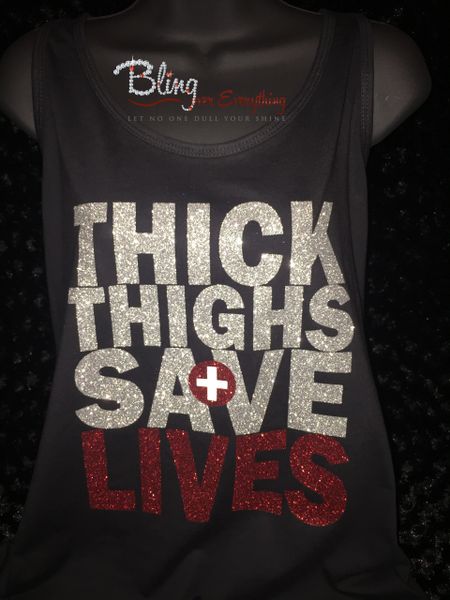Thick Thighs Saves Lives Tee - Black