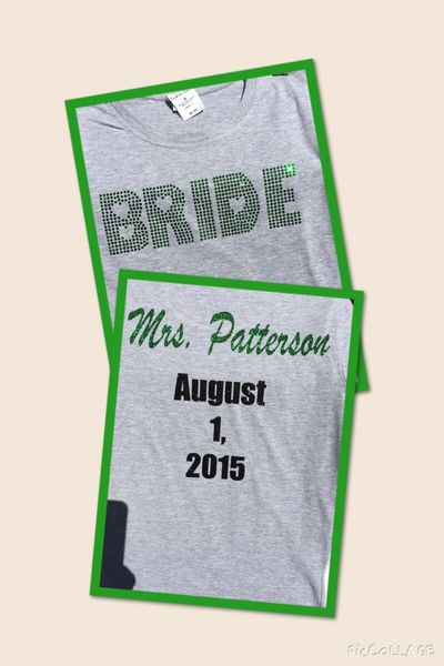 Custom BRIDE shirt w/ Future name on back