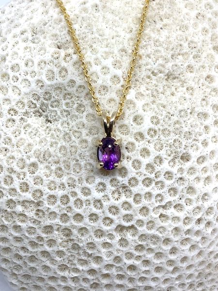 MOROCCAN AMETHYST PENDANT AND CHAIN