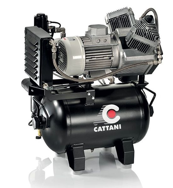Cattani Single Head 2 cylinder Oilless Dental Air Compressor