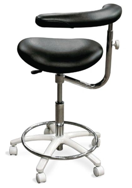 Galaxy Model 2065 Dental Assistant Stool, Contoured Seat. Seamless Upholstery