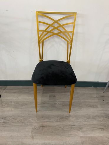 Gold & Black Guest Chair