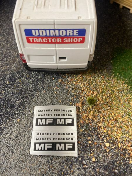 Massey Ferguson set of 8 silver black Professional Pre Cut High quality vinyl huge pack decals bonnet farm machinery decals