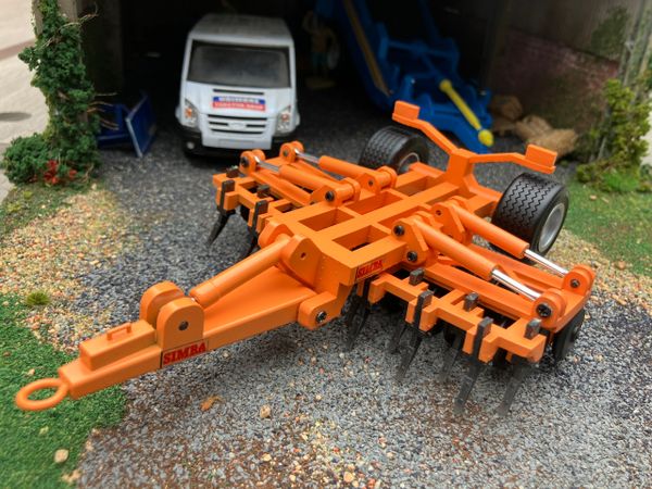Orange Simba 3.3m double folding press cultipress 1:32 scale conversion