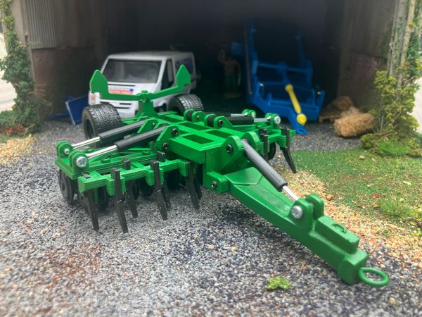 Green 3.3m double folding press cultipress 1:32 scale conversion great plains