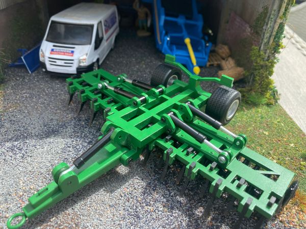 Green 6m double folding press cultipress 1:32 scale conversion great plains