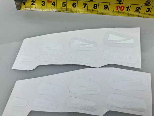 Marshall pre cut professional High quality vinyl Decals white Marshall decals 1:32 scale Tractors farm machinery trucks