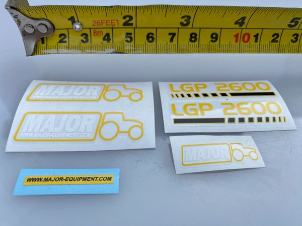 High quality vinyl set of white decals Major LGP 2600 slurry tanker 1:32 scale
