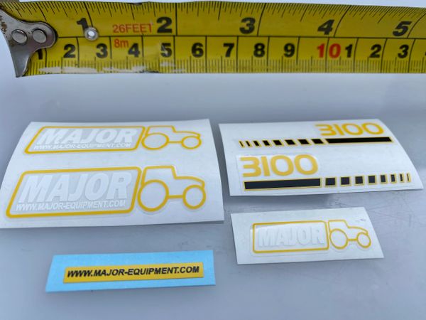High quality vinyl set of white decals Major LGP 3100 slurry tanker 1:32 scale