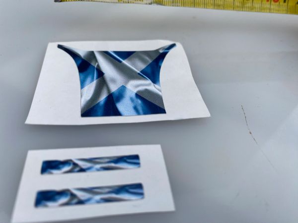 High quality vinyl set of 3 decals Scotland Scottish flags 1:32 scale Tractors farm machinery trucks