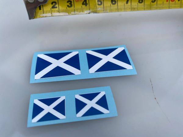 High quality vinyl set of 4 decals Scotland Scottish flags 1:32 scale Tractors farm machinery trucks