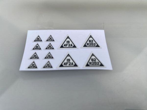 Warning decals Farm Machinery Trucks Professional Pre Cut High quality vinyl decal packs x 12 stickers 1:32 scale