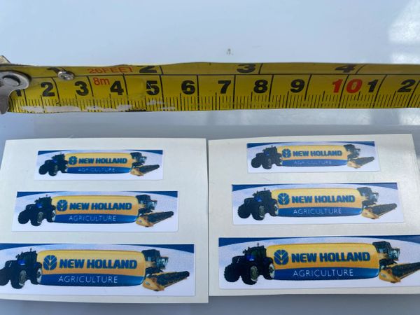 1:32 scale High quality vinyl 6 x New Holland Agricultural Tractor combine trailer farm machinery decals