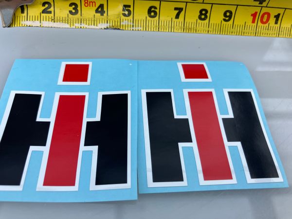 1:32 scale High quality vinyl 2 big x IH International Harvester Logo Tractor trailer farm machinery decals