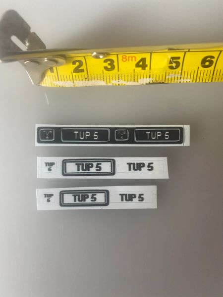 TUP 5 Vintage number plates Professional Pre Cut High quality vinyl decal packs stickers 1:32 scale