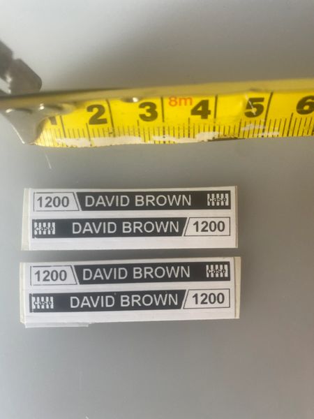 1:32 scale High quality vinyl 4 decals David Brown 1200 Tractor farm machinery decals