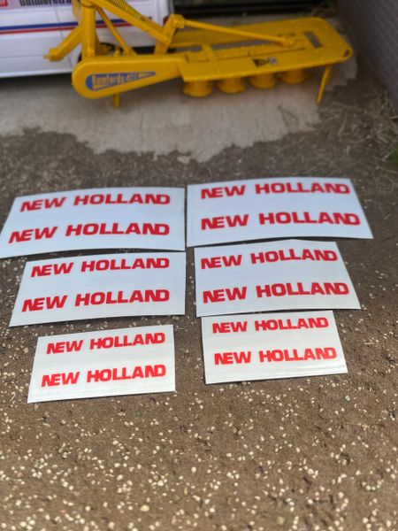 1:32 scale High quality vinyl 12 x New Holland Agricultural Tractor combine trailer farm machinery decals