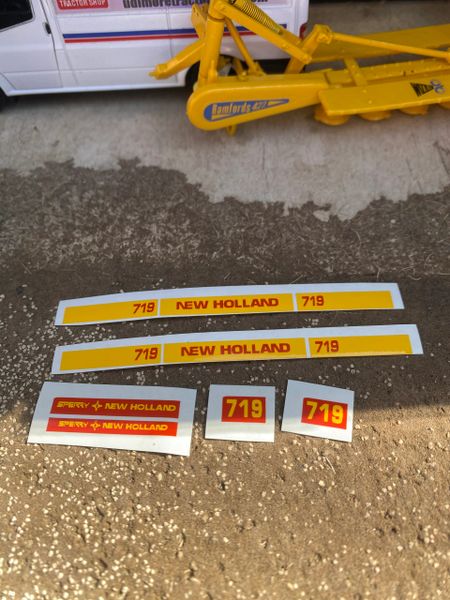 1:32 scale High quality vinyl 10 sticker set x New Holland 719 Forage Harvester Tractor combine trailer farm machinery decals
