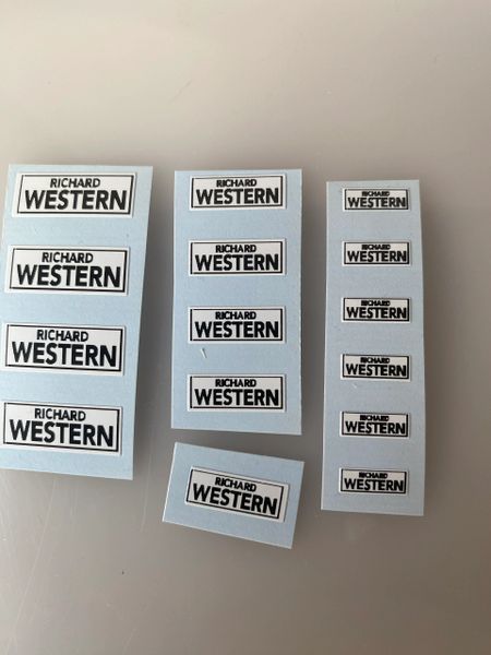 1:32 scale High quality vinyl 15 sticker set x Richard Western trailers machinery decals