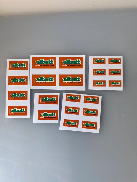 1:32 scale High quality vinyl 22 sticker set x Albutt machinery decals