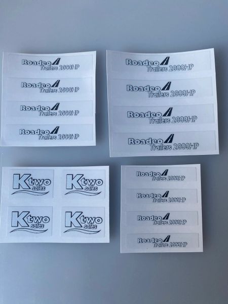 1:32 scale High quality vinyl 16 sticker set x Ktwo Roadeo 2000 trailers machinery decals