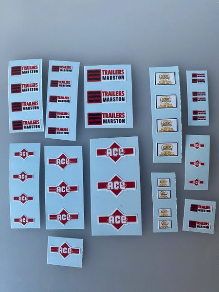 Marston Trailers pre cut High quality vinyl 35 sticker set farm machinery decals
