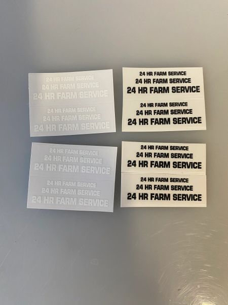24hr farm service High quality vinyl 24 decals 24hr Farm service Tractor farm machinery decals