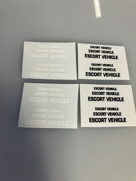 1:32 scale High quality vinyl 24 decals Escort Vehicle farm Tractor machinery decals