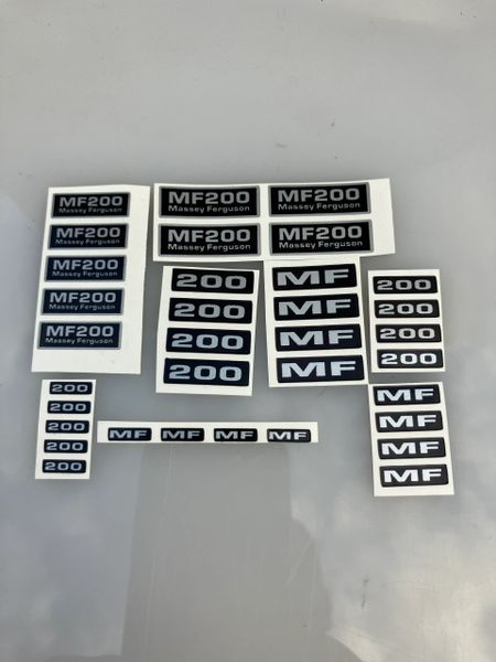 Massey Ferguson MF 200 Trailer Professional pre cut decal packHigh quality vinyl 34 decals 1:32 scale