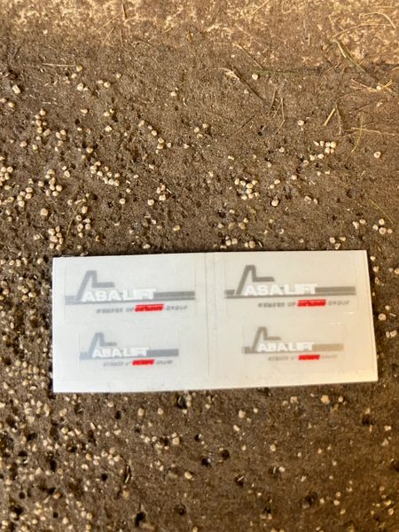 1:32 scale High quality vinyl 4 decals Asa-lift farm machinery stickers 1:32 scale