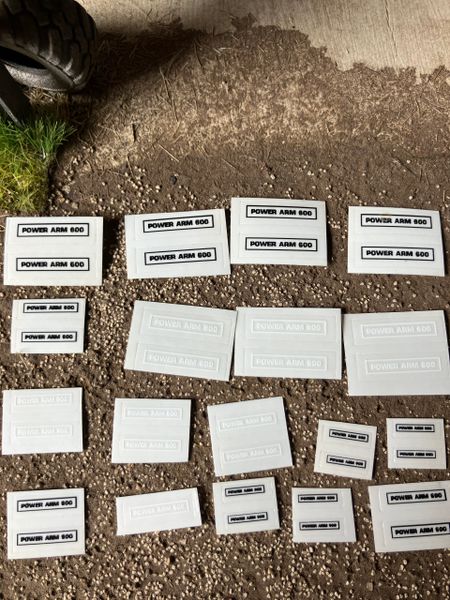 1:32 scale High quality vinyl 33 decals Power Arm 600 hedge cutter farm machinery stickers 1:32 scale