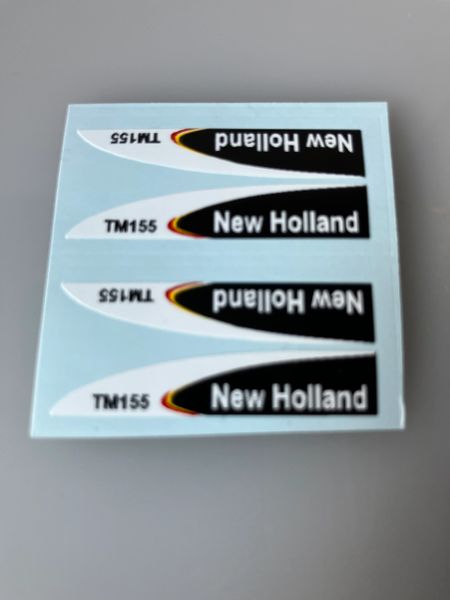 1:32 scale High quality vinyl 4 decals New Holland TM155 Tractor farm machinery stickers 1:32 scale