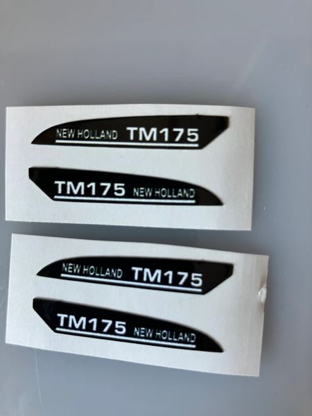 1:32 scale High quality vinyl 4 decals New Holland TM175 Tractor farm machinery stickers 1:32 scale