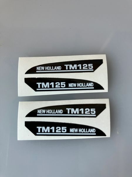 1:32 scale High quality vinyl 4 decals New Holland TM125 Tractor farm machinery stickers 1:32 scale