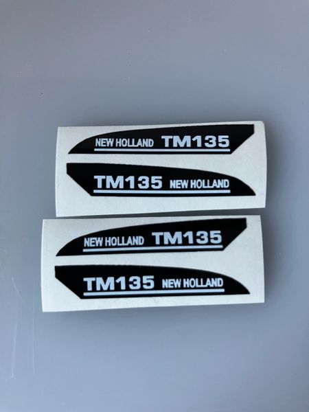 1:32 scale High quality vinyl 4 decals New Holland TM135 Tractor farm machinery stickers 1:32 scale