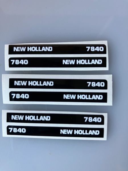 1:32 scale High quality vinyl 4 decals New Holland 7840 Tractor farm machinery stickers 1:32 scale