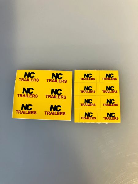 1:32 scale High quality vinyl 14 decals NC Trailers farm machinery stickers 1:32 scale