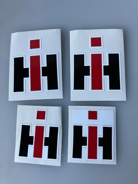 1:32 scale High quality vinyl 4 big x IH International Harvester Logo yellow Tractor trailer farm machinery decals