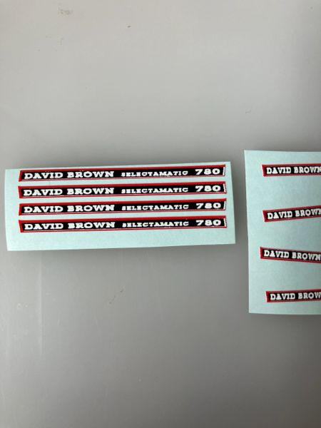 1:32 scale High quality vinyl 8 x decals David Brown 780 selectamatic Tractor farm machinery decals