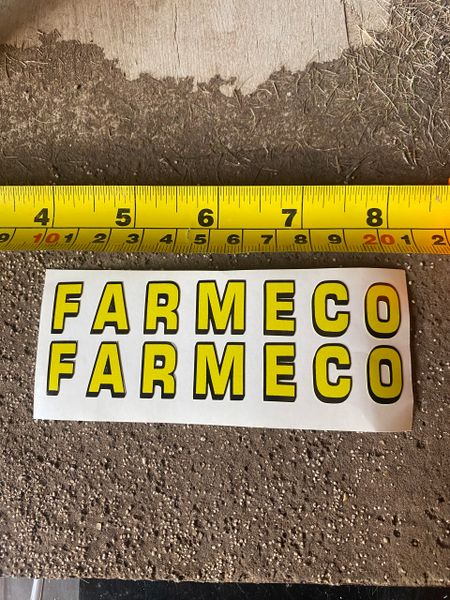 1:32 scale High quality vinyl 2 x Farmeco decals farm machinery decals