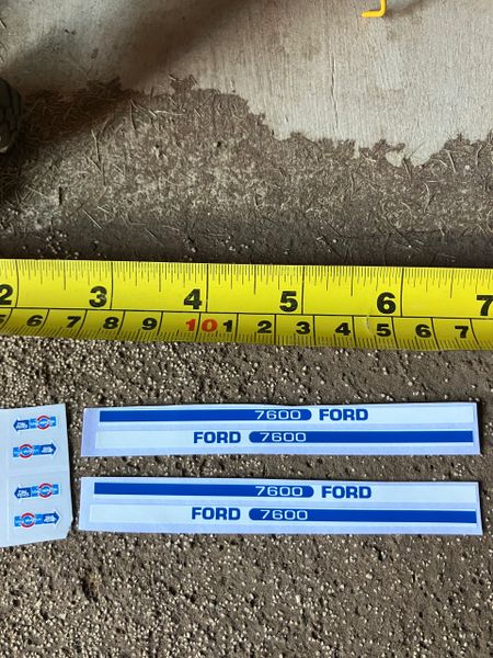 Ford 7600 Tractor Professional pre cut High quality vinyl bonnet decals farm machinery Britains decals 1:32 scale