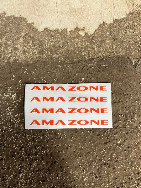1:32 scale High quality white vinyl 4 x Amazone spreader farm machinery decals
