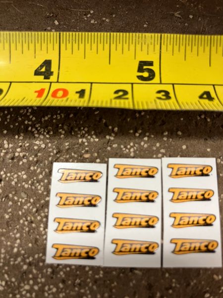 1:32 scale High quality vinyl 10 sticker set x Tanco farm machinery decals