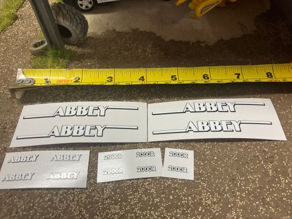 Abbey 2000R slurry tanker 1:32 scale High quality vinyl 12 white sticker set x set farm machinery spreader tanker decals