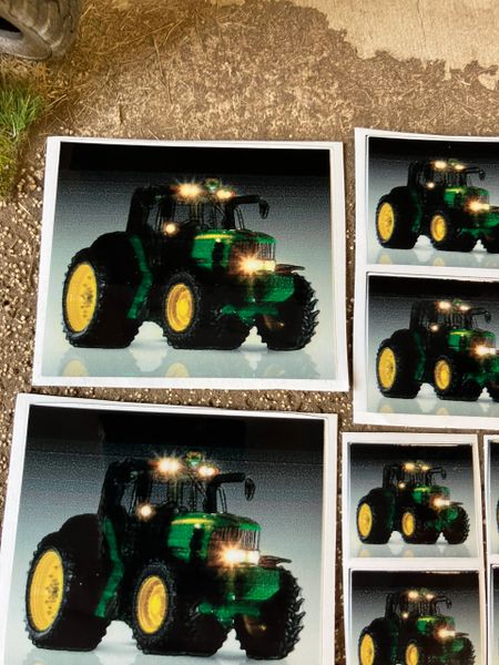 John Deere at night time Tractor farm machinery decals 1:32 scale High quality vinyl pack sticker set