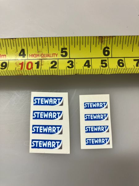 1:32 scale High quality vinyl pack 8 sticker set Stewart Trailer farm machinery decals