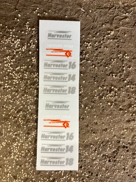 1:32 scale High quality vinyl pack 10 x sticker set Larrington Trailers harvester 14 16 18 farm machinery decals 1:32 scale