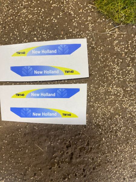 1:32 scale High quality vinyl 4 decals New Holland TM140 Tractor farm machinery stickers 1:32 scale