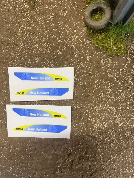 1:32 scale High quality vinyl 4 decals New Holland TM165 Tractor farm machinery stickers 1:32 scale